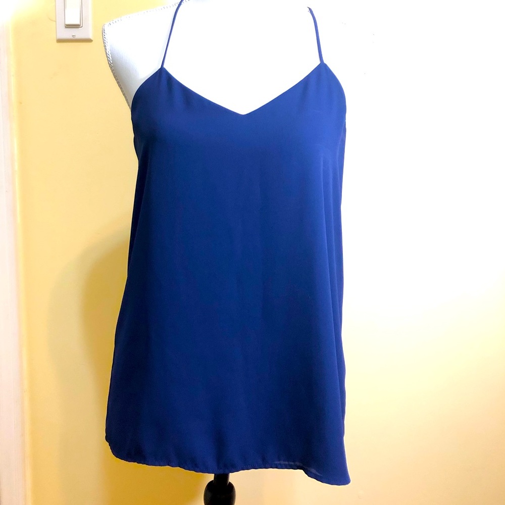 Cobalt blue reversible blouse
